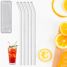 Reusable Glass Straws Clear Glass Drinking Straw 5Pc - dailyneed.life