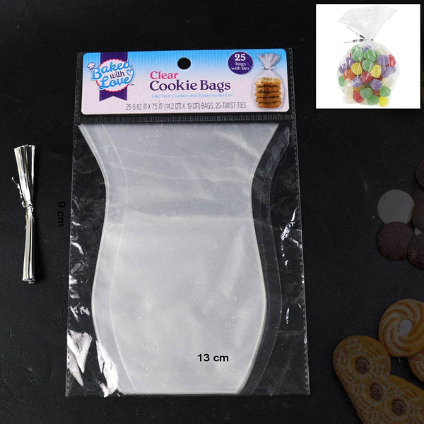 Clear Cookie Bags, Gift Bag Clear Flat Treat Bags (25 Pcs Set) - dailyneed.life
