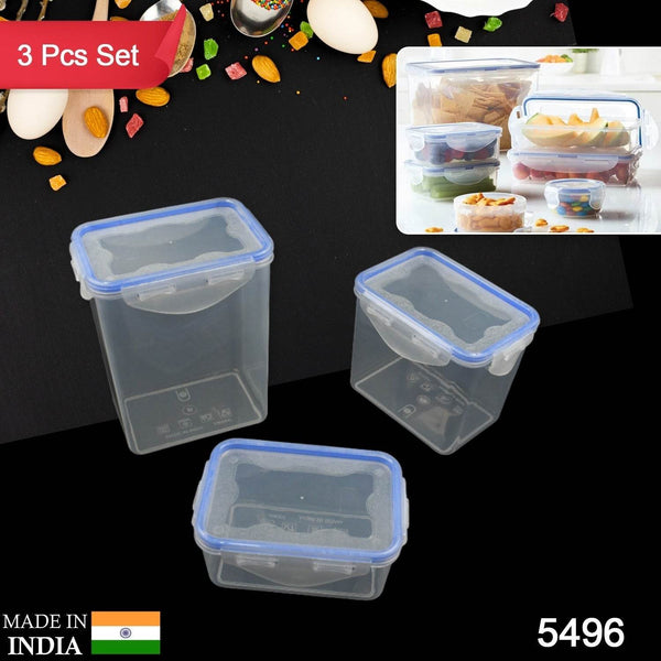 Kitchen Storage Container Set with Food Grade Plastic and Air Seal Lock Lid for Storage of Grocery, Spices, Dry fruits Use For Home, Office, Restaurant, Canteens (3 Piece Set) - dailyneed.life