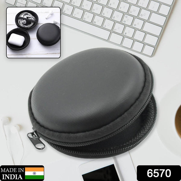 Cute Round Earphone Carrying Case - Multi-Use Pocket Pouch for Headphones, Cables, Coins, Airpods & More - dailyneed.life