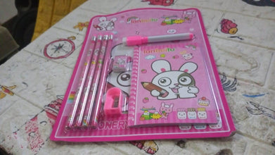 Kids' Stationery Kit: Wooden Pencils, Sharpener, Eraser, Diary (8 Pc Set) - dailyneed.life