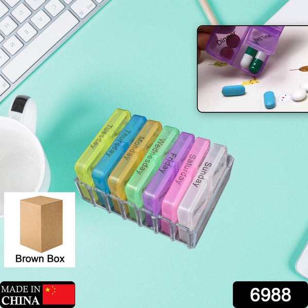 7 Days 4 Times Transparent Medicine Box 28 Grid Portable Large Capacity Travel, Medication Organizer Dispenser Boxes Large Compartments Moisture-Proof Pill Case Medication Reminder Travel - dailyneed.life