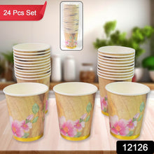 Disposable Paper Cups, Disposable Tea, Coffee Cups (24 Pcs Set / Mix Color & Design) - dailyneed.life
