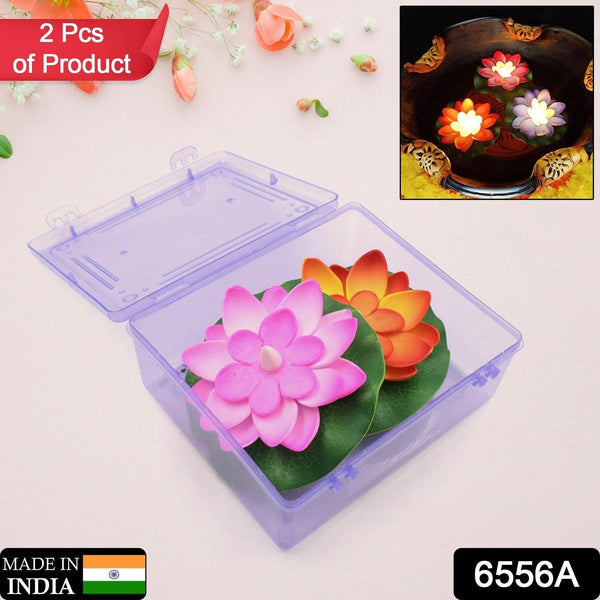 Smokeless LED Lotus Candles, Diwali (2 Pc): Indoor/Outdoor Décor - dailyneed.life