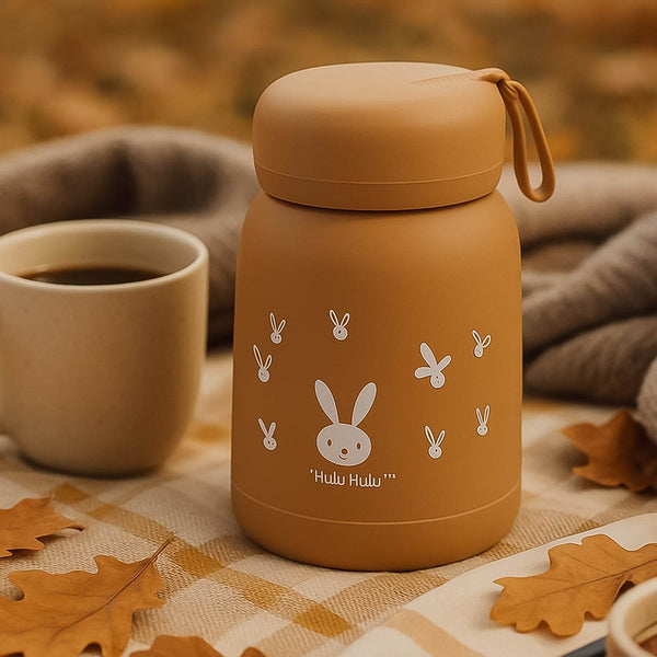 Cute water bottle for kids - 330 ml Cute Bunny Water Bottle | Cute Rabit Print Water Bottle for Boys and Girls | Kids Return Gift | Water Bottle Sipper | Insulated Water Bottle (MOQ :- 100 Pc) - dailyneed.life