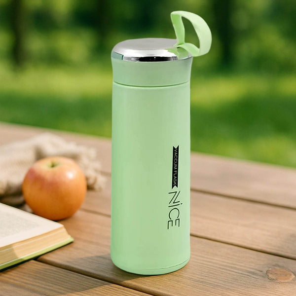 Water bottle 400ml leak proof, glass water bottle with daily water intake for gym and children, Nice Bottle (1 pc /Mix Color) - dailyneed.life