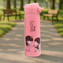 Pure Love outdoor sport water bottle 500ml leak proof BPA-free for travel cold and hot water glass water bottle with daily water intake for gym and children, Fridge, for Home, Office, School (MOQ :- 80 Pc) - dailyneed.life
