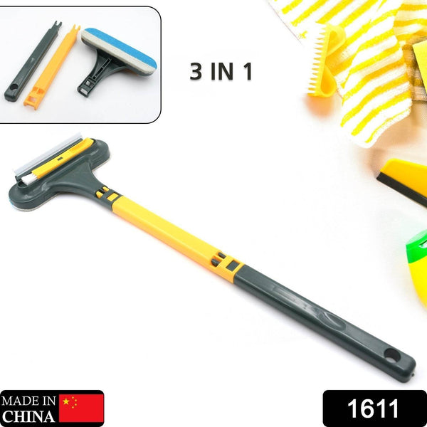 Window Screen Cleaner Brush, Magic Window Cleaner Brush, 3in1 Mesh Cleaner, Glass Cleaning Squeegee, Small Window Brush with Handle Portable - dailyneed.life