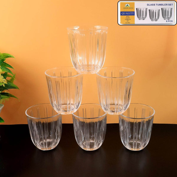 Premium Transparent Glass Tumbler Set (256ML / 6 Pc) - dailyneed.life