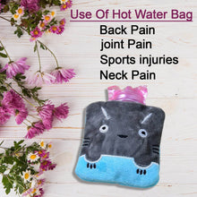 Grey Cat Print Small Hot Water Bag with Cover for Pain Relief - dailyneed.life