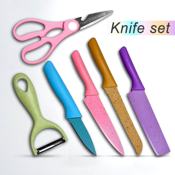 Corrugated 6Pc Kitchen Knife Set Professional Box Knife Set 6 Piece Forged Kitchen Knives with Box. - dailyneed.life
