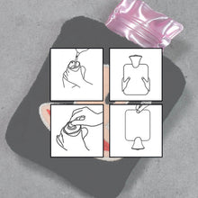 Black Small Hot Water Bag with Cover for Pain Relief - dailyneed.life