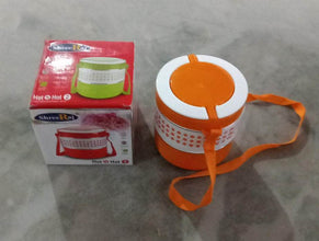 Customized 2layer Adjustable Insulated Tiffin Set of 1, Blue 3 Containers Lunch Box - dailyneed.life