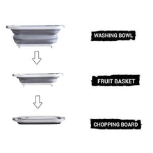 Foldable Chopping Board, Dish Rack, Washing Bowl & Draining Basket, 3in1 Multi-Function - dailyneed.life
