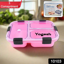 Customized Plastic 3 Compartment Insulated Lunch Box, Lunch Box (1 Pc) - dailyneed.life