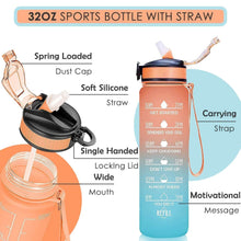 Motivational Water Bottle with Straw & Time Marker - Leakproof Tritan Portable Gym Bottle for Sports, Hiking & Camping - dailyneed.life