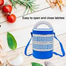 Customized 3 layer Adjustable Insulated Tiffin Set of 1, Blue 3 Containers Lunch Box - dailyneed.life