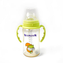 Plastic Baby Feeding Bottle with Handles, Cleaning brush & Straw (300 ML / 1 Pc) - dailyneed.life