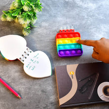 Heart pattern it Fidget Spiral Notebook Bubble Push Fidget Silicon Toy Book Stress Relief Anxiety School Stationery Notebook - dailyneed.life
