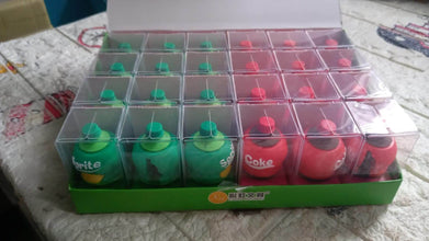 2-in-1 3D Cold Drink Bottle Shape Rubber Pencil Sharpener and Eraser Set, Stationery for Kids School Boys Girls, Birthday Return Gifts (24 Pcs Set ) - dailyneed.life