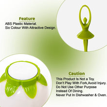 Dancing Doll Fruit Fork Cutlery Set with Stand Set of 6. - dailyneed.life