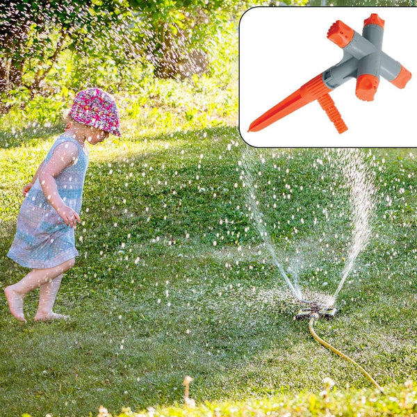 360° Rotating Garden Sprinkler – Adjustable 4-Arm Lawn Water Sprayer - dailyneed.life