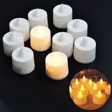 Festival Decorative - LED Yellow Tealight Candles (White, 10 Pcs) With Container, Diwali - dailyneed.life
