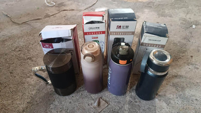 Stainless Steel Water Bottles Approx 600ML (Mix Design & Color / 1 Pc) - dailyneed.life