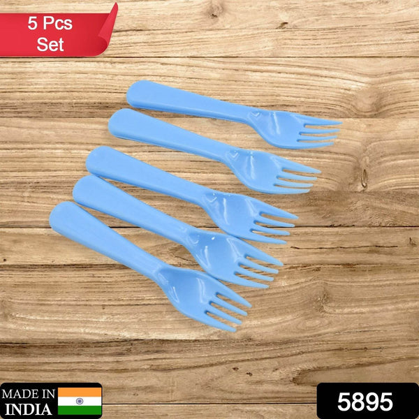 Reusable Premium Heavy Weight Plastic Forks, Party Supplies, One Size, plastic 5pc Serving Fork Set for kitchen, Travel, Home (5pc) - dailyneed.life