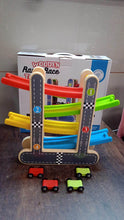 Car Racer Track Play set Wooden Click Clack Toys With 4 Mini Racers (1 Set) - dailyneed.life