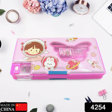 Printed Pencil Case for Kids (1 Pc): Multi-Compartment, Compass Box - dailyneed.life