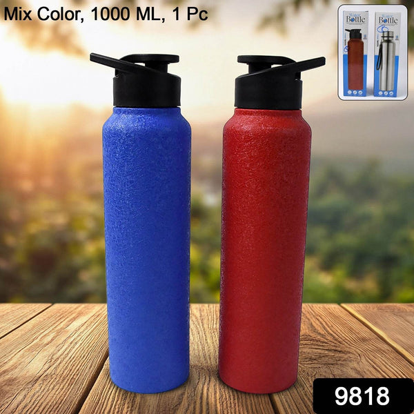Stainless Steel Water Bottle, Fridge Water Bottle (1000ML / Mix Colour / 1 Pc) - dailyneed.life
