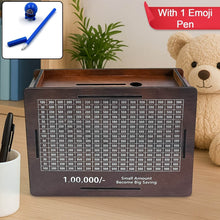 Wooden Money / Piggy Bank, Money Box (1 Pc / 1 Emoji Pan) - dailyneed.life