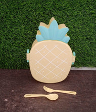 Kids Lunch Box Cute Pineapple Shaped Bento Box with Fork Spoon Snack Container Microwave Portable Office Lunch Box (1 Pc / With Spoon & Fork) - dailyneed.life