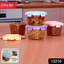 Plastic Food Storage Containers with Lid (4 Pcs Set / 500 ML) - dailyneed.life