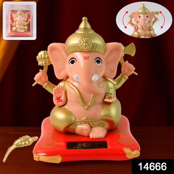 Solar-Powered Dancing Ganesha Idol – Decorative Lord Ganpati Showpiece with Movement - dailyneed.life