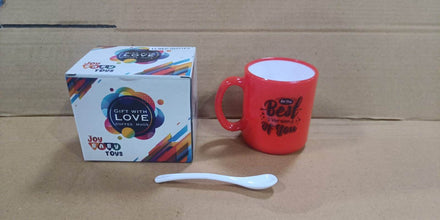 Coffee Mug With Spoon and box packing, Design Coffee Mug Used for Drinking and Taking Coffees and Some Other Beverages in All Kinds of Places - dailyneed.life