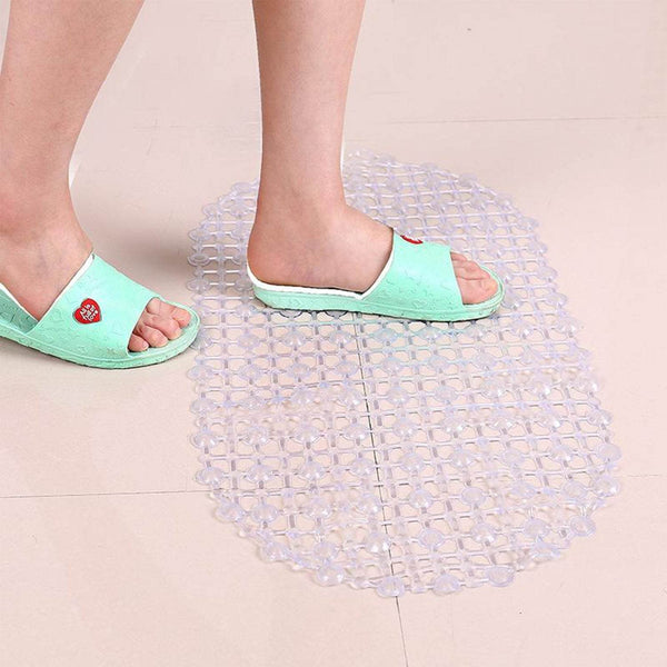 Nonslip Soft Rubber Bath Mat for Bathtub and Shower, Anti Slip Bacterial Anti Bacterial Machine Washable PVC Bath Mat - dailyneed.life