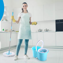 Plastic Spinner Bucket Mop 360 Degree Self Spin Wringing with 2 Absorbers for Home and Office Floor Cleaning Mops Set - dailyneed.life