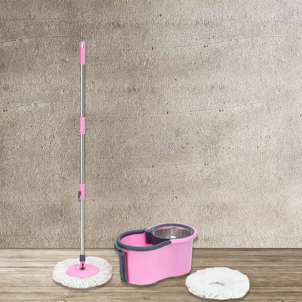 Quick Spin Mop With Steel Spin, Bucket Floor Cleaning, Easy Wheels & Big Bucket, Floor Cleaning Mop with Bucket - dailyneed.life