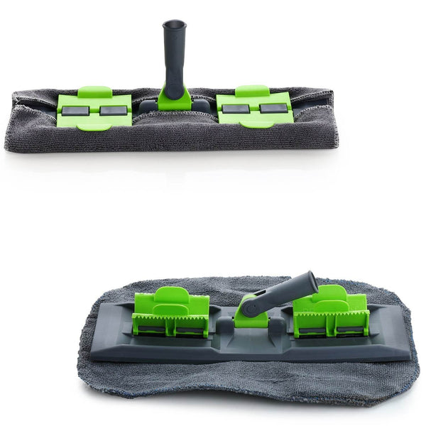 Multipurpose Wet and Dry Cleaning Microfiber Flat MOP Floor Cleaning Mop with , 360 Degree Rotating Head and Telescopic Handle Steel Rod Long Handle Dry Mops, Standard (1 Piece, Multi-Colour) - dailyneed.life