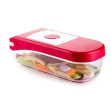 Ganesh Plastic Chopper Vegetable and Fruit Cutter, Red - dailyneed.life