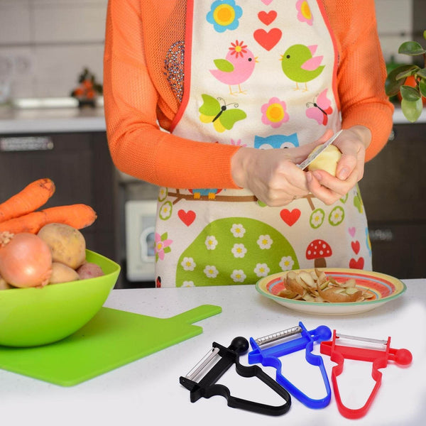 3pc Durable Blade Vegetable Peelers with Ergonomic Handles - dailyneed.life