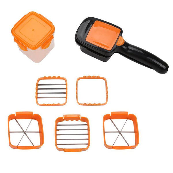5 In 1 Nicer Dicer used for cutting and shredding of various types of food stuff in all kitchen purposes. - dailyneed.life