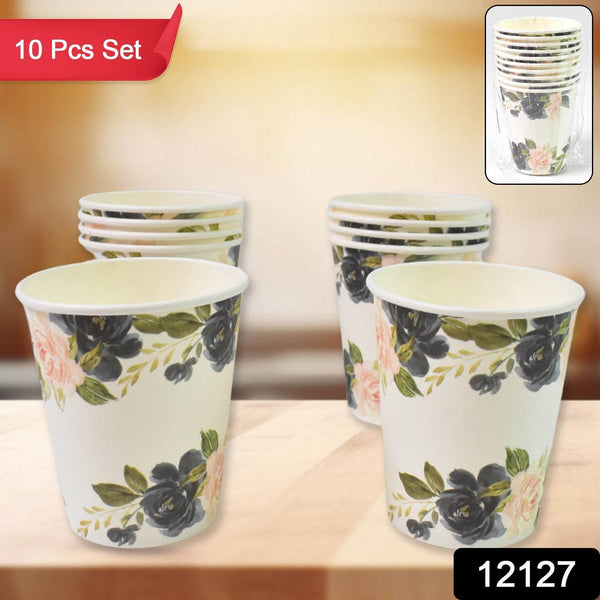 Disposable Paper Cups, Disposable Tea, Coffee Cups (10 Pcs Set / Mix Color & Design) - dailyneed.life