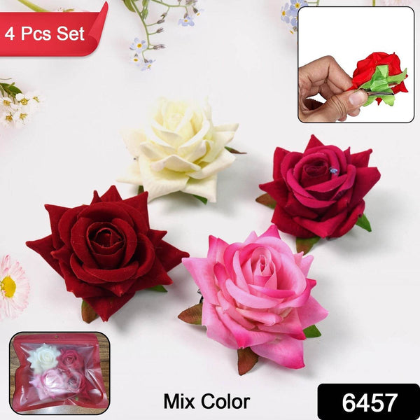 Colourful Flowing Flower Hair Pin (4 Pcs Set / Mix Color) - dailyneed.life