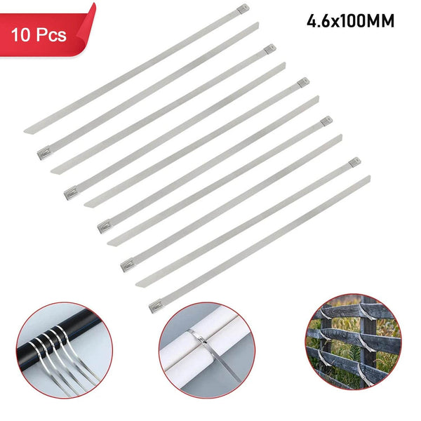 Stainless Steel Cable TIE (4.6x100MM / 10 pcs Set) - dailyneed.life