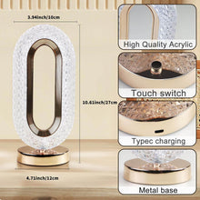 Touch Control Crystal Table Desk Lamp, 3-Way Dimmable Light, USB Rechargeable Crystal Diamond Table Lamp, Exquisite Night Stand Light Lamp Beside Lamp for Bedroom Living Room, Decorative Desk Lamp, Diwali - dailyneed.life