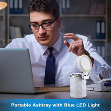 Car Cupholder LED Ashtray – Portable with Blue Light, Lid & Waste Bin, Cigarette Ashtray - dailyneed.life