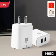 iBall Dual USB Wall Charger 5V/3.1A – High-Speed Dual Port Fast Charging Adapte (1 Pc) - dailyneed.life